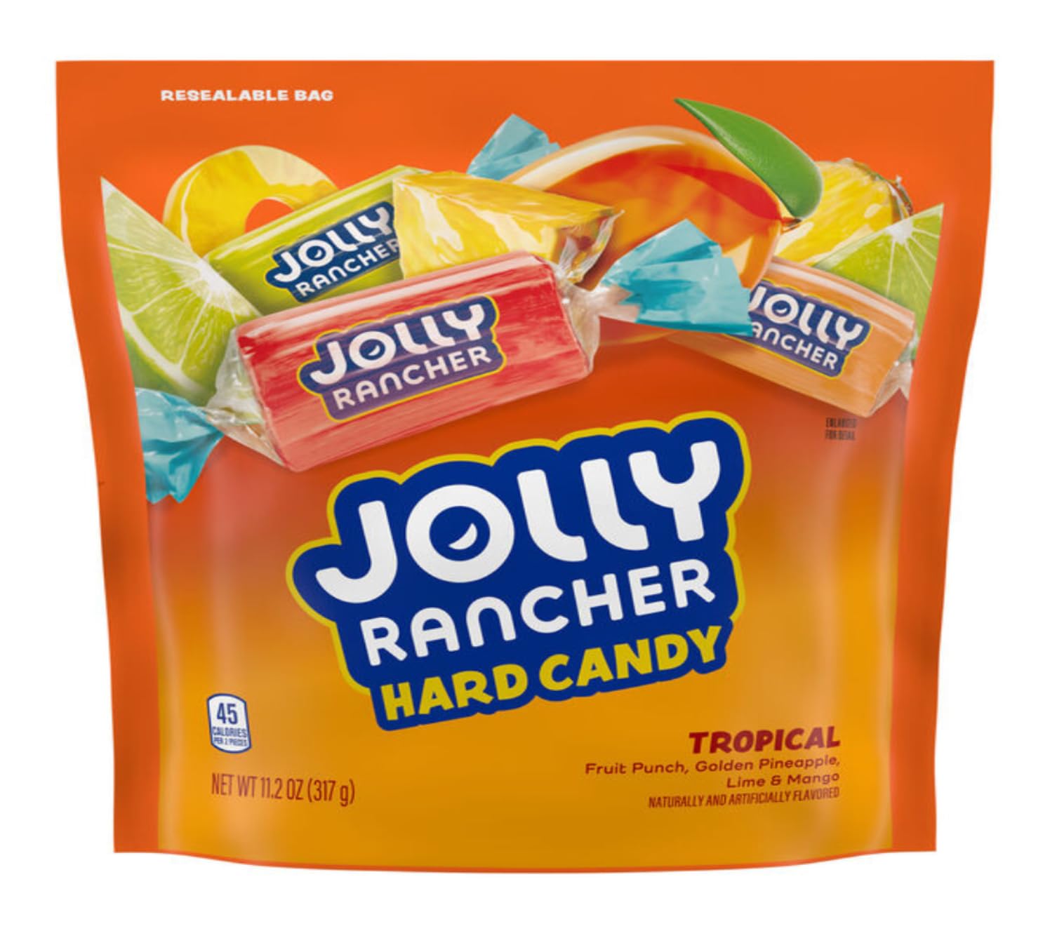 Jolly Rancher Tropical Hard Candy - Pack of 2 Bags - Delicious Classic Treats Everyone Has Loved for Generations - Perfect for Sharing with Friends