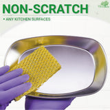 Rugged Glitter Dish Wash Net Heavy Duty, 4 pcs - Premium Non-Scratch Scouring Pads for Durable Cleaning - Glitter Kitchen Mesh Dish Cloth Set