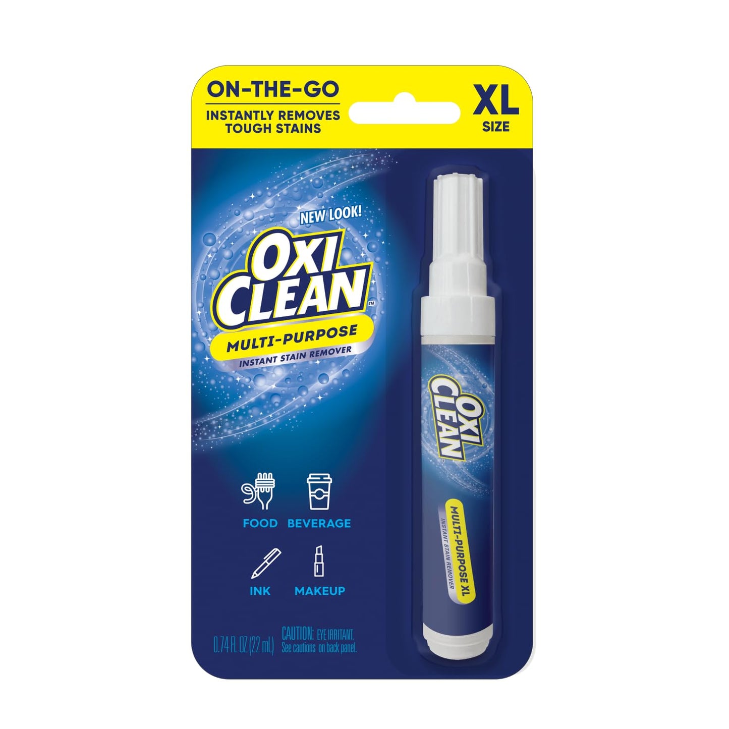 OxiClean On The Go Stain Remover Pen, 0.74 Fl Oz - Instant Travel Stain Cleaner for Clothes, Food, Wine, Coffee, Makeup, Portable & Easy Use