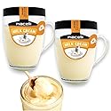 Piacelli Cream Spread with Milk 300g - Smooth & Creamy Milk-Based Spread in A Special Glass Cup for Toast, Bread, Or Pastries - Coconut Spread Ideal
