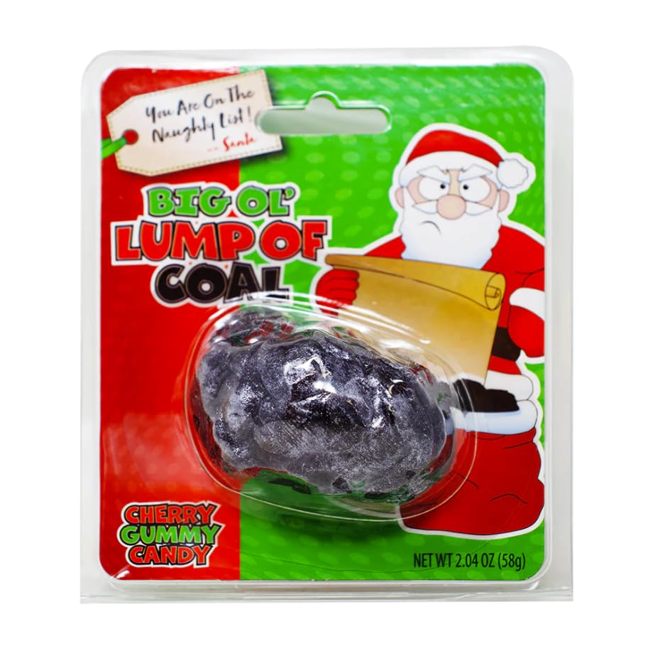 Big Ol' Lump Of Coal Cherry Gummy Candy 2.04oz (Pack of 1)