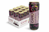 CAMO Energy Glow Black Cherry, 200mg Natural Caffeine, Collameta® Collagen Peptides, InnoSlim®, Zero Sugar, 12oz Cans, 12 Pack