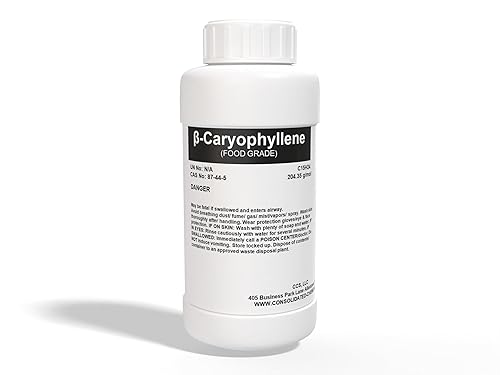 CCS CONSOLIDATED CHEMICAL & SOLVENTS Caryophyllene High Purity Aroma/Fragrance Compound (Food Grade) - New Tamper-Evident Sealed Bottles 1000ml (32 Fl