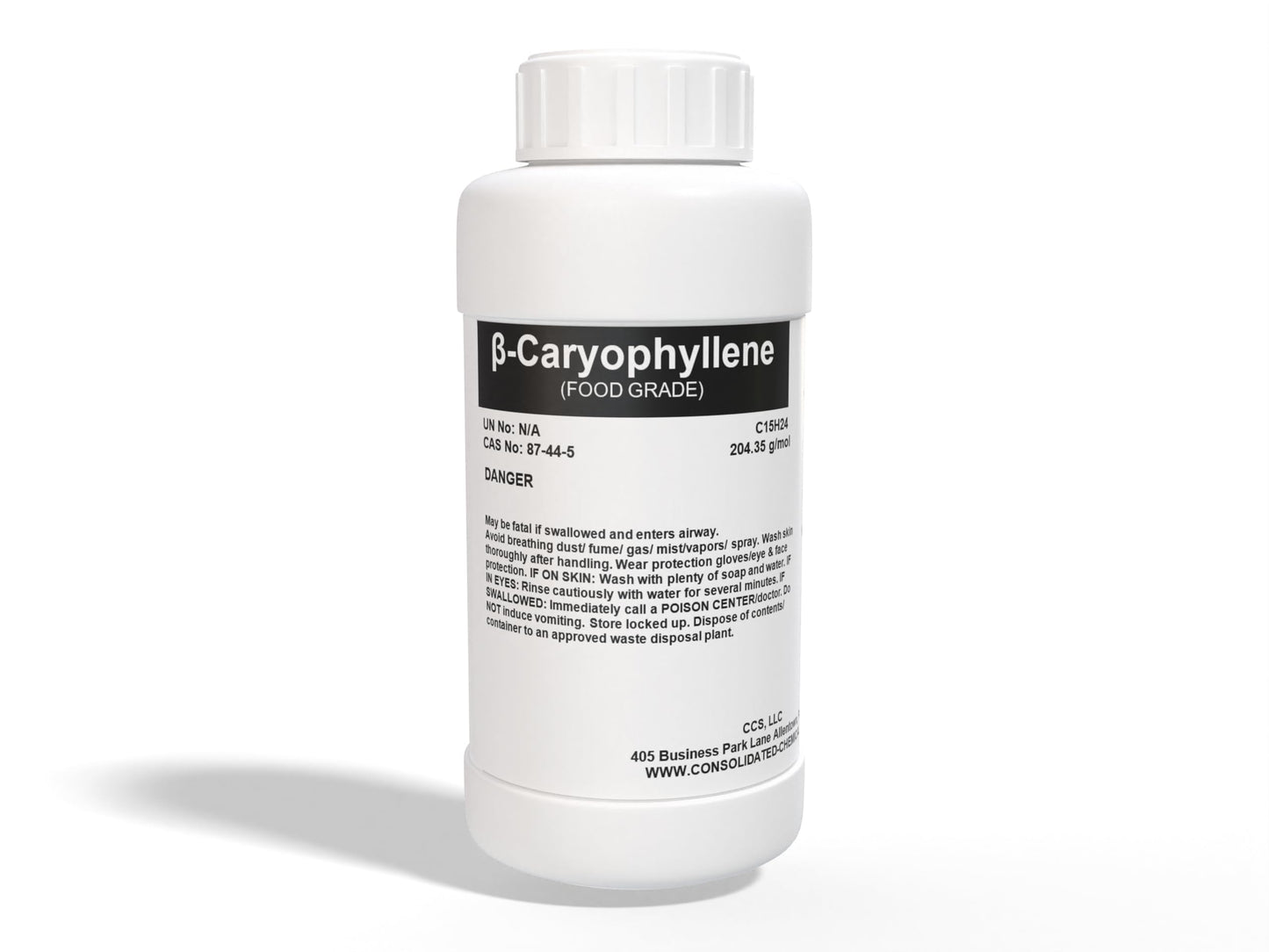 CCS CONSOLIDATED CHEMICAL & SOLVENTS Caryophyllene High Purity Aroma/Fragrance Compound (Food Grade) - New Tamper-Evident Sealed Bottles 1000ml (32 Fl