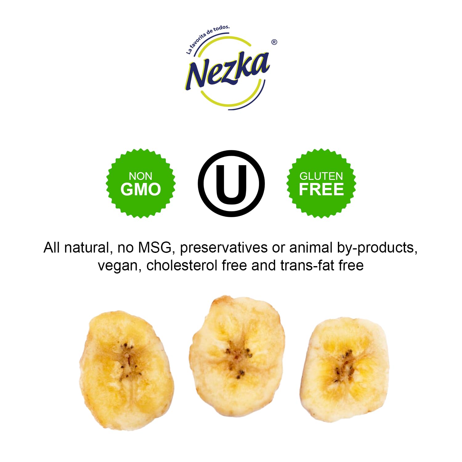 Nezka Sweet Plantain Chips - Delicious Crunchy Snacks and Side Dish - Jar of 28 oz
