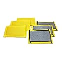 Microfiber Dish and Kitchen Scrubbing Sponge - 4.25"x6.25" - Dish Sponge Replacement, Scratch-Free Scouring Pad, Laundry and Dishwasher Safe (6, Grey