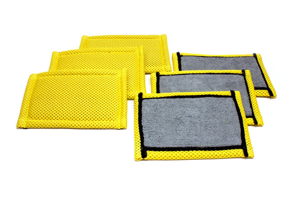 Microfiber Dish and Kitchen Scrubbing Sponge - 4.25"x6.25" - Dish Sponge Replacement, Scratch-Free Scouring Pad, Laundry and Dishwasher Safe (6, Grey