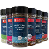 Ocean’s Balance Complete Seasoning Collection - Gourmet Seaweed Seasonings with Spicy, Truffle, Bonito, Four Flake Blend, Dulse Granules & Kelp