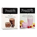 PROTIFIT - High Protein Chocolate & Lemon Raspberry Pudding & Shake Mix 2 Pack, 15g Protein, Low Calorie, Low Fat, Low Carb, Aspartame Free, Idea