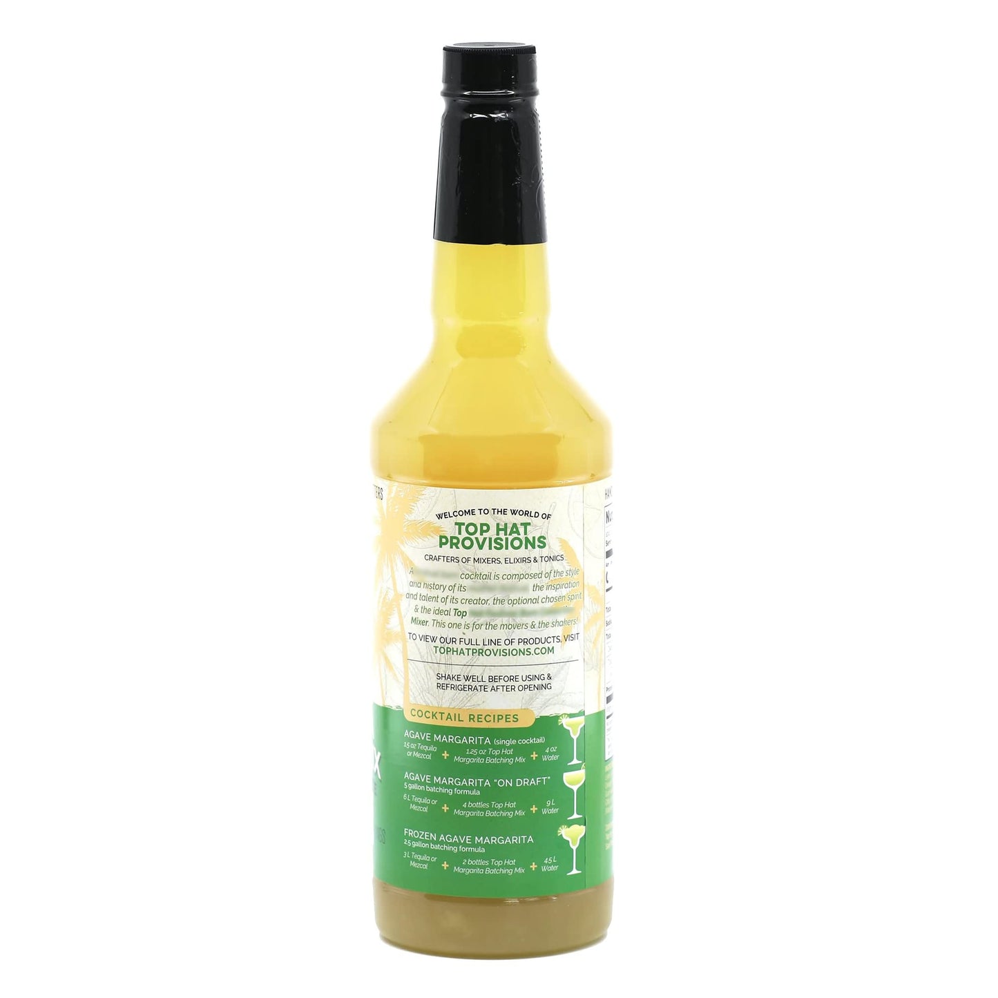 Top Hat Agave Margarita Batching Mix & Frozen Margarita Concentrate - Handcrafted with Organic Agave Nectar & Lime Juice - Batch Margaritas on Draft