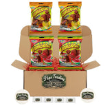 POPS TRADING COMPANY Since 1998 Mexican Candy Sweet and Spicy Hard Candies Covered in Chili Powder Variety Sampler Gift Box 4 packs Mango & Watermelon