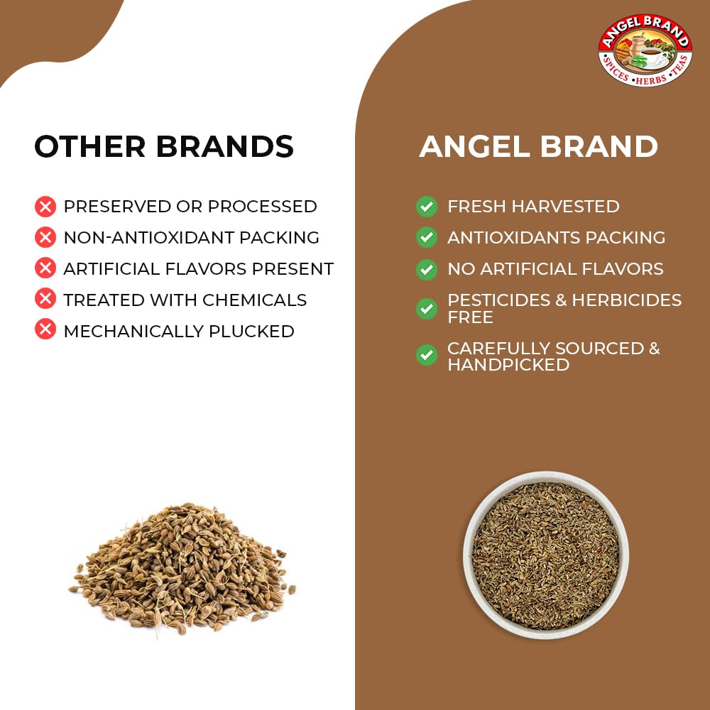Angel Brand Anise Seeds - 3.5 oz Bottle - Whole Anise Seeds for Baking, Cooking, and Seasoning, Perfect for Teas and Spice Blends.