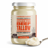 Forward Farms Grass-Fed Beef Tallow for Cooking 11 oz |100% Pure Cooking Fat | Sauteing, Deep Frying, Searing, Baking |Gluten-Free & Dairy-Free |