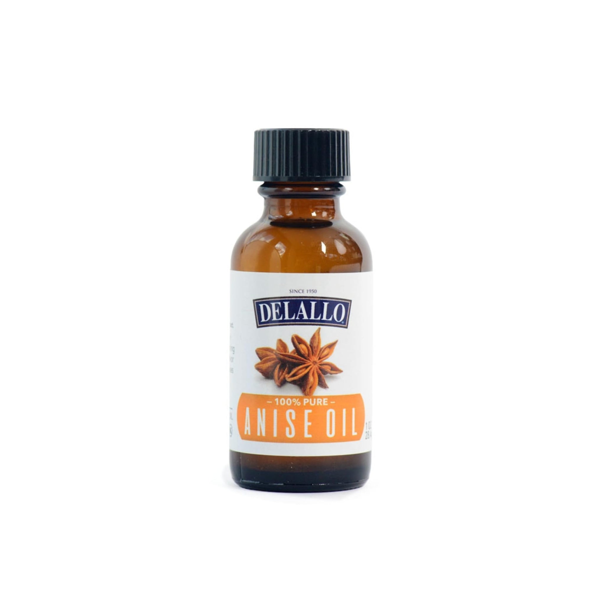 DeLallo Anise Oil, For Baking and Cooking, Bold Sweet Licorice Flavor, 100% Pure No Imitation Filler or Extracts, Kosher, Non-GMO, Gluten Free, 1 oz