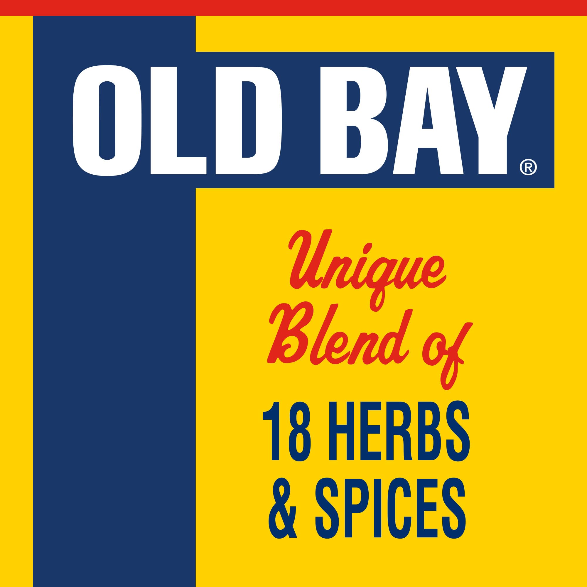 OLD BAY Seasoning, Classic Seafood, Non GMO, Gluten Free, Unique Blend of 18 Herbs & Spices for Shrimp, Crab Dip, Seafood & More, 6 oz