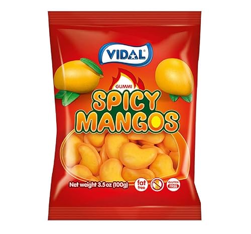 Vidal Gummi Spicy Mangos - Gummy Mangoes, 3.5oz