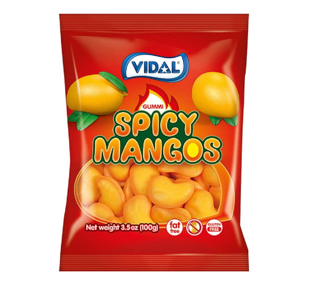 Vidal Gummi Spicy Mangos - Gummy Mangoes, 3.5oz