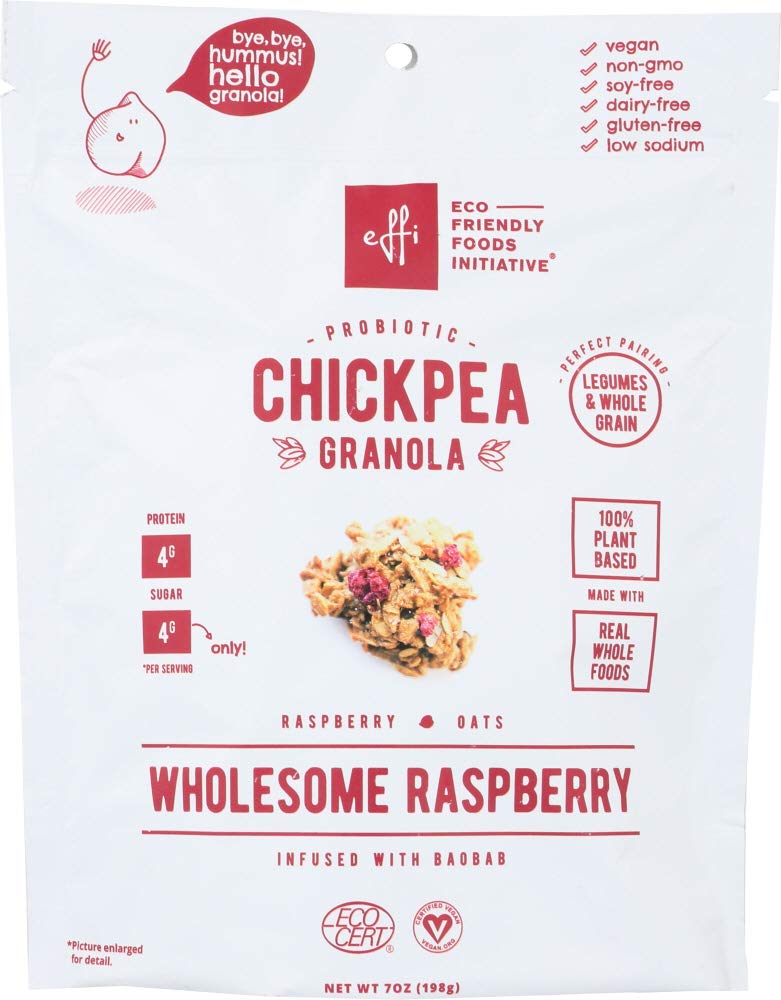 EFFI FOODS Wholesome Rasp Granola Clusters, 7 OZ