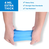 EDI Disposable Vinyl Gloves (Blue) - Powder-Free, Latex-Free (400, Small)