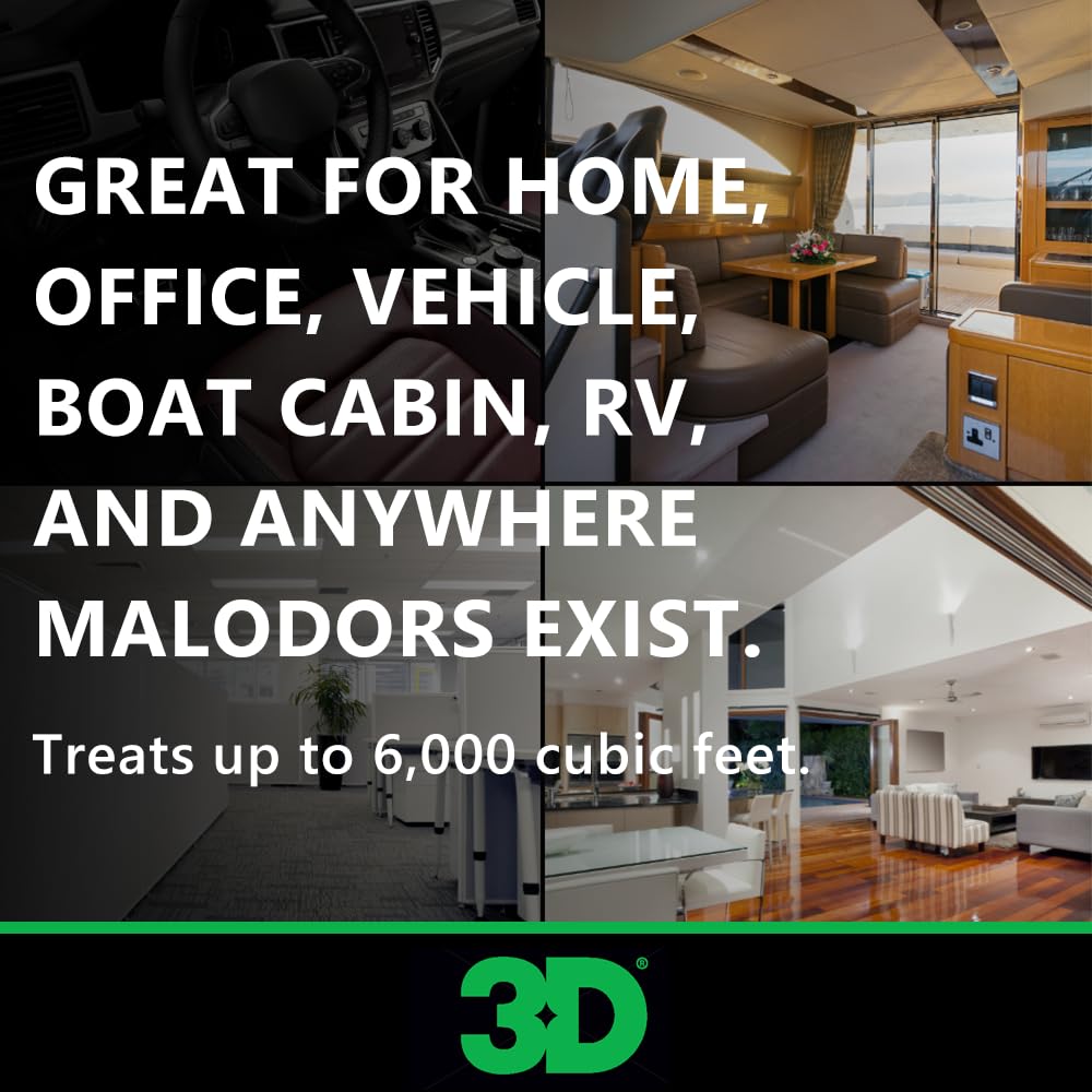 3D Odor Eliminator Total Release Fogger, Powerful Air Freshener and Odor Control, Aerosol Bomb Neutralizes Unwanted Smells in Home Office RV, Sea