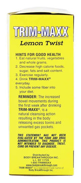 Body Breakthrough Diet Trim-Maxx Tea Lemon, 60 Count