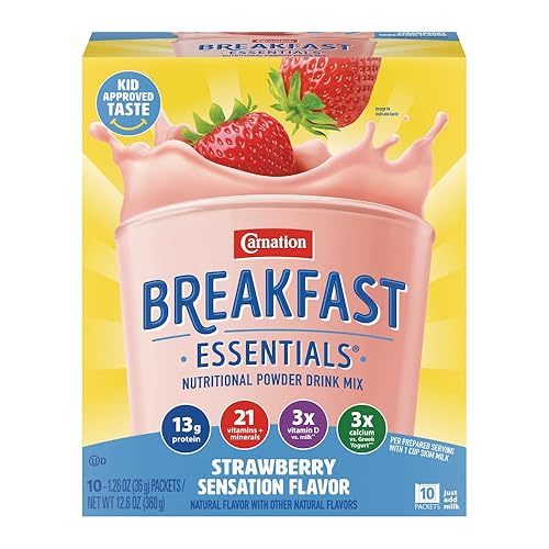 Carnation Breakfast Essentials Strawberry Sensation Instant Breakfast Packets 12.6 OZ