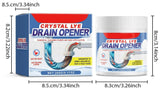 Crystal Lye Drain Opener,Powerful Pipe Dredging Agent, Sink & Drain Cleaner Powder, Toilet Cleaner Foam PowderAll-Purpose Drain Unblocker for Kitchen