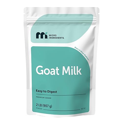 Micro Ingredients Goat Milk Powder 2 lb (907 g) | Single Ingredient Powdered Goat Milk | Smooth & Creamy for Coffee, Drinks, & Recipes | Non-GMO, Gluten Free