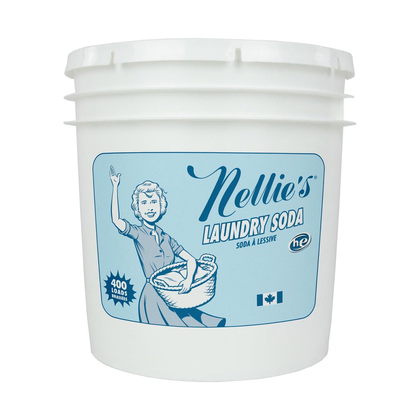 Nellie’s 400 Load Laundry Bundle - Complete Laundry & Dishwasher Kit with 400 Loads Laundry Soda, 50 Loads Oxygen Brightener & 50 Loads Dishwasher
