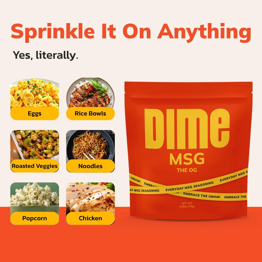 DIME MSG Garlic Pepper Umami Seasoning, Savory Umami - 7.95oz, 3 Pack