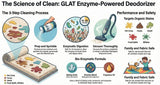 GLAT Group Enzyme-Powered Carpet Deodorizer (Powder) - Mahogany Teakwood | Natural Pet Odor Eliminator | Bio-Enzymatic Formula, Premium Performance