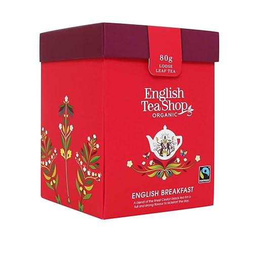 English Tea Shop Organic Fairtrade English Breakfast - 80g Whole Leaf Tea Pack, 80g