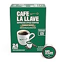Cafe La Llave 24 Count Dark Roast Coffee Pods, Espresso Style, Compatible with Keurig Brewers, Single Serve Rich Bold Flavor