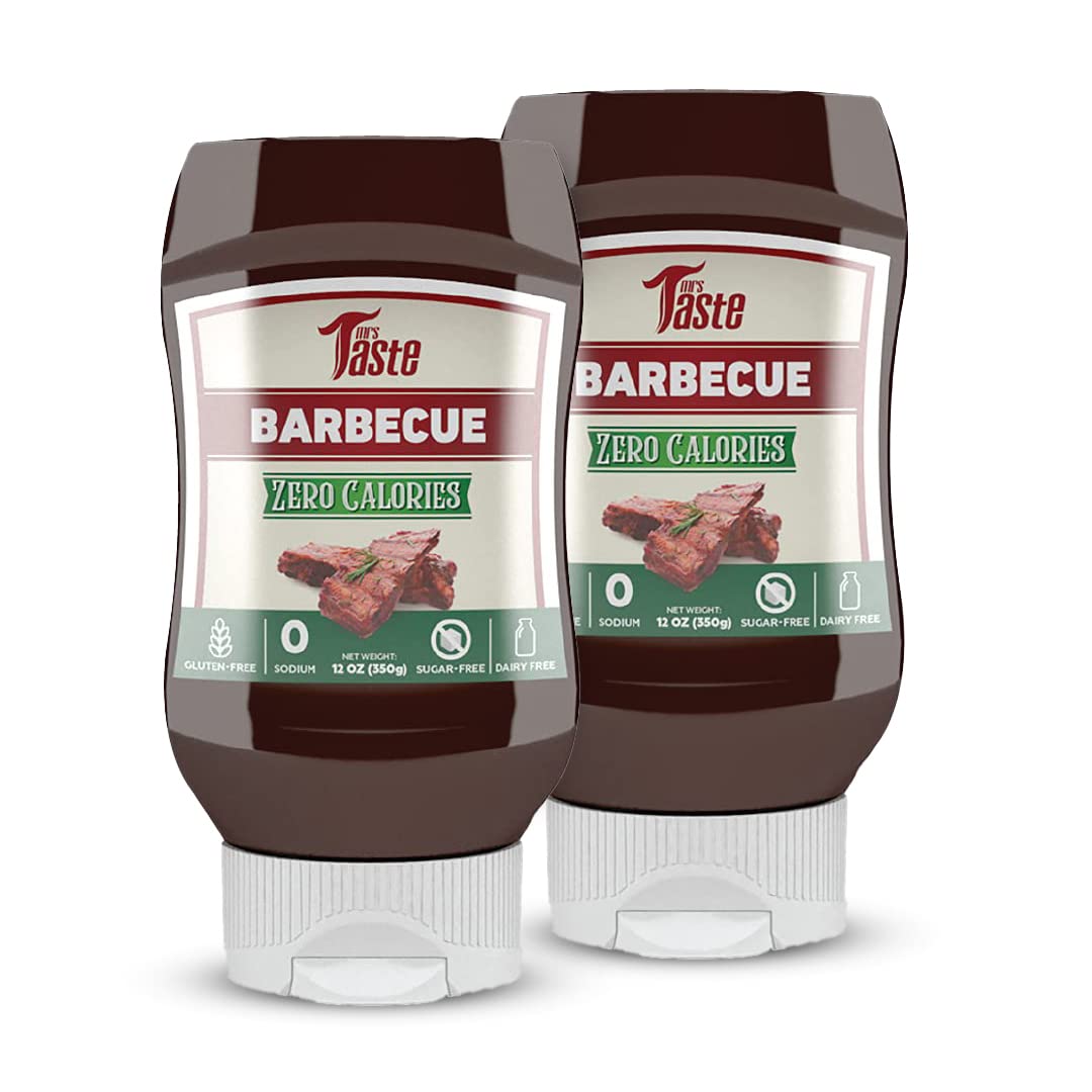 Mrs Taste Sugar Free Sauce, Zero Calories, Zero Sodium, Zero Sugar, High Fiber, Keto Friendly, Paleo Friendly, Condiments and Sauces (BBQ 2 Pack)