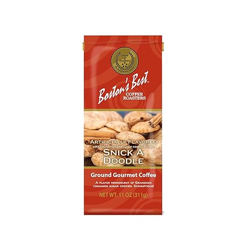 Boston’s Best Coffee - Snick A Doodle Flavored Delicious Gourmet Premium Ground Coffee, 11 oz. / 311 g Coffee Bag
