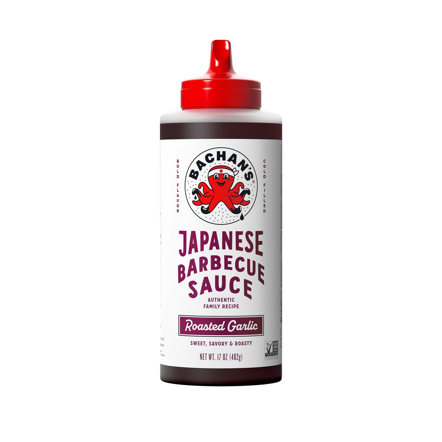 Bachan's Japanese Barbecue Sauce - Roasted Garlic, 17 Oz Bottle, Cold-Filled, Non GMO, No Preservatives, BPA free - BBQ Sauce for Wings, Chicken