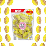 Banana Sweet Ovals - 1 LB Soft & Chewy Swedish Candy | Banana Toffee Caramel Flavor | Vegan, Gluten?Free & Gelatin?Free Foam Gummies | Imported from