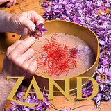 Zand Saffron Threads 2g - Premium Organic Pure Saffron Spice for Cooking Basmati Rice, and More - in Decorative Airtight Tin with Window Lid