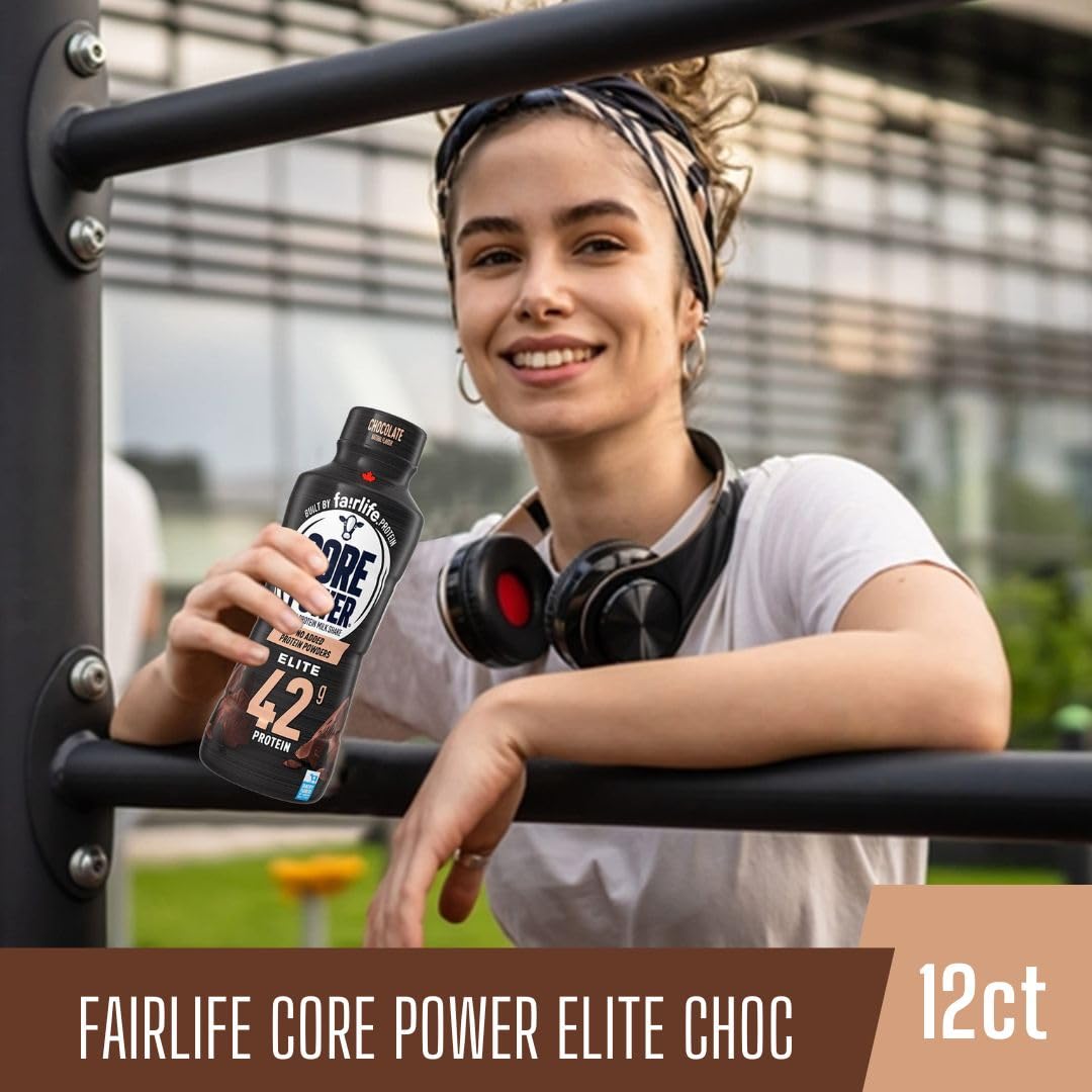 Worldwide Nutrition Bundle: Fairlife Core Power Elite 42g High Protein Milk Shake - Kosher, Chocolate Protein Shake for Workout Recovery - 14 Fl Oz
