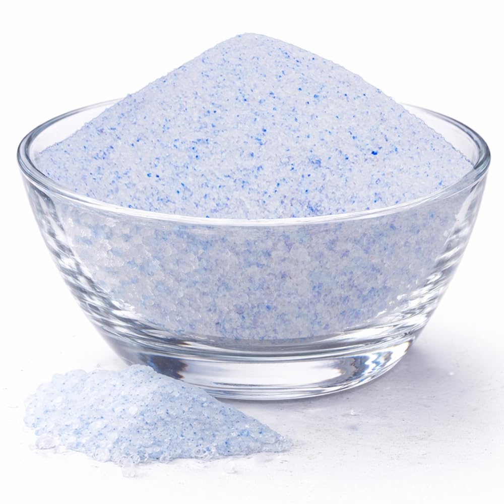 EUPHERBIA Blue Salt, Fine Grind, Rare Mineral Salt, High Potassium, Lower Sodium, Natural, Unprocessed, Hand Harvested, Kosher Certified (2lb Fine