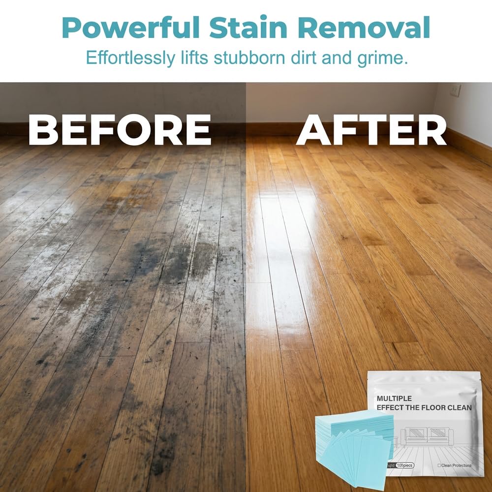 SundownAura Multi-Effect Floor Clean Tablets, Multi-Surface Floor Cleaning Sheets Wood Cleaner Tablets for Mopping Luxury Vinyl Plank Wood Flooring
