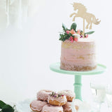 Andaz Press Unicorn Horse Laser Cut Wood Cake Topper, 1st Birthday, Rustic Chic Wood Cake Topper for Unicorn Theme Party, Decorations for Cake
