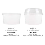 Karat [24oz - 600 ct] Paper Soup Bowls for Hot/ Cold Food - Ideal for Soup, NoodIes, Pasta and Snacks - White (C-KDP24W)
