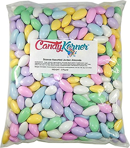 Sconza Assorted Jordan Almonds 3 Pound (48 OZ)