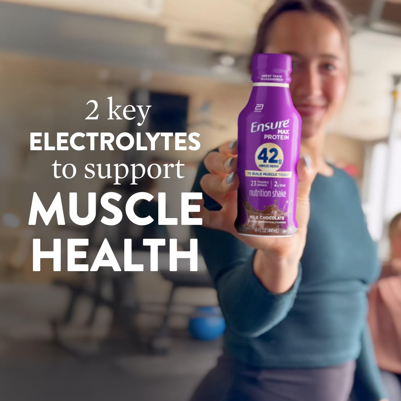 Ensure Max Protein Shake | 42g Complete Protein | Milk Chocolate | Ready to Drink | High Protein | 23 Vitamins & Minerals | 2g Sugar | 14 fl oz, 12