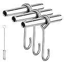 ARGCONNER Stainless Steel Maple Syrup Taps Kit, Spiles for Tapping Trees, 3 Spiles and Hooks With 1 Spile Cleaning Brush