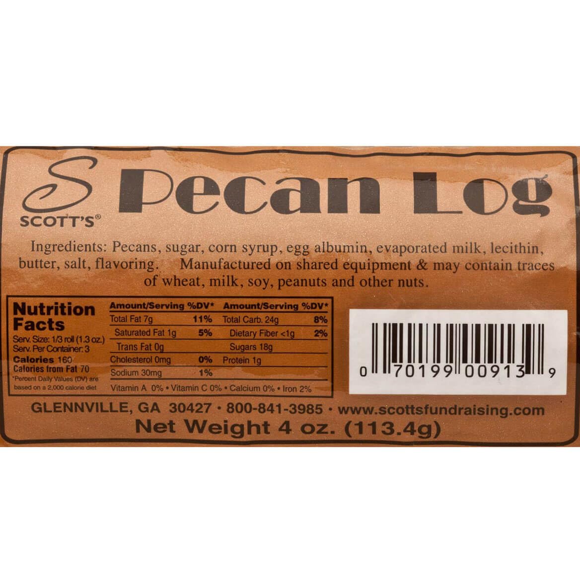 Fox Valley Traders Pecan Log Roll 4 oz., Set of 5, Nostalgic