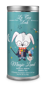 Serene Herbal Tea for Kids by La Tea Dah, Calming Decaf Childrens Tea, Lavender Chamomile Tea Bags Flavored with Lemongrass and Spearmint, Sleepy Tea
