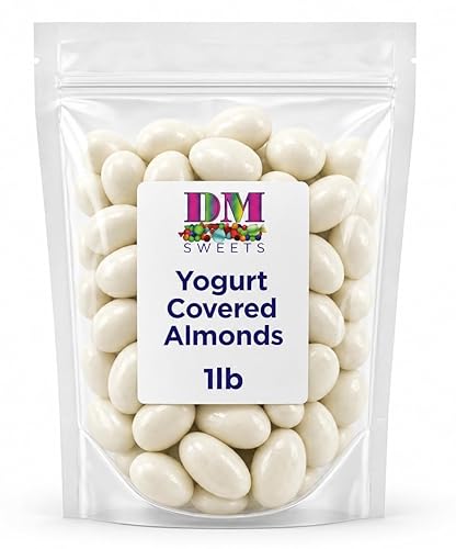 Yogurt Covered Almonds - 1 lb of White Sweet Yogurt Dipped Fresh Almonds