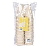100% Compostable Disposable Coffee Cups [12oz 80 Pack] Paper Cups Made from Bamboo, Eco-Friendly, Biodegradable Premium Party Cups, Natural Unbleached